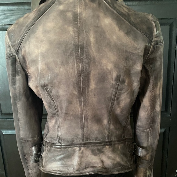 Distressed leather moto jacket from holt renfrew - Picture 2 of 5
